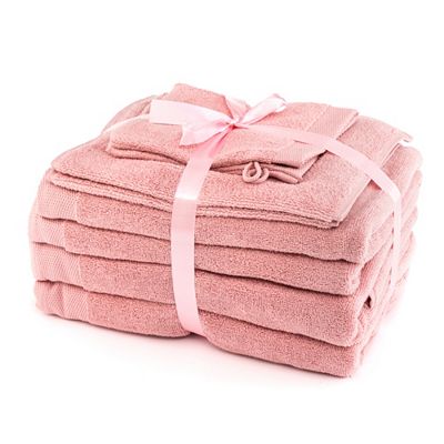 Thumbnail - SEEDÜNE Handtuch-Set uni Jacquard-Bordüre 100% Baumwolle 8tlg.