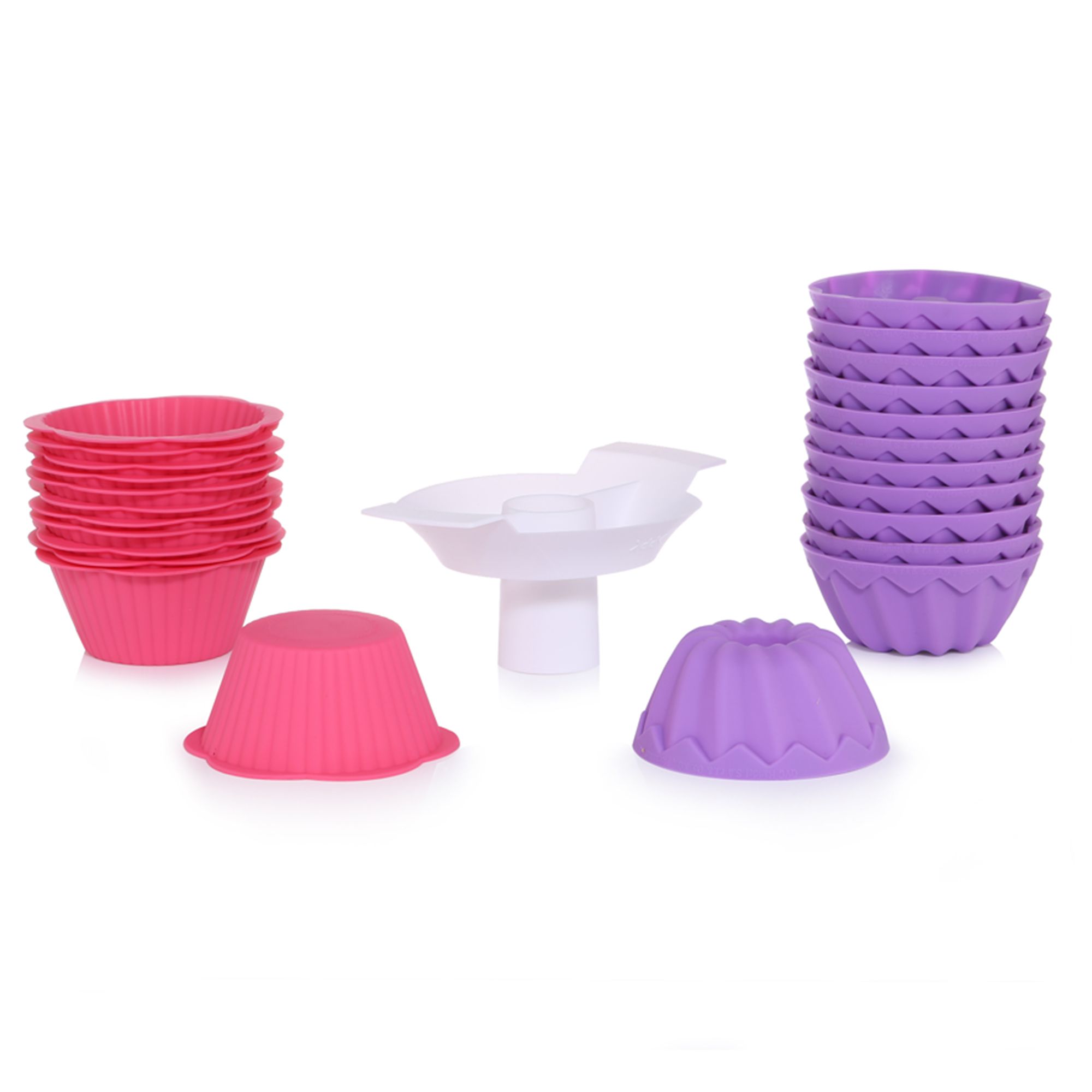 BAKING BOUTIQUE Silikon-Muffin- & Gugelhupfförmchen jeweils 12 Stück ca. 6,5x3,5cm