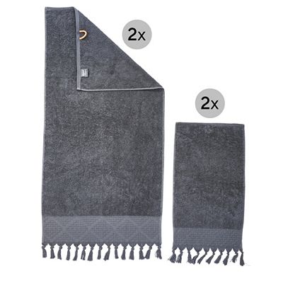 done.® 4tlg. Handtuch-Set PROVENCE BOHÈME 100% Baumwolle 30x50cm & 50x100cm