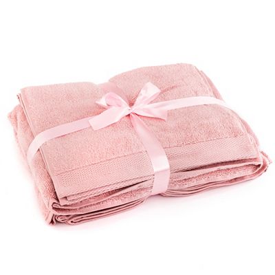 Thumbnail - SEEDÜNE Handtuch-Set uni Jacquard-Bordüre 100% Baumwolle 4tlg.