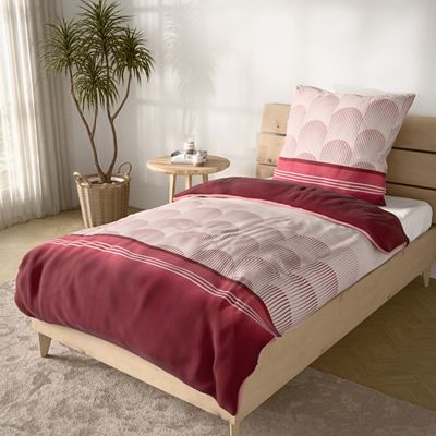 NACHTIGALL Bettwäsche grafisches Design Baumwoll Satin Einzelbett, 2tlg.