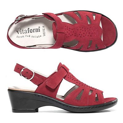 Thumbnail - B-Ware VITAFORM Sandalette Nubukleder Swarowski® Kristalle