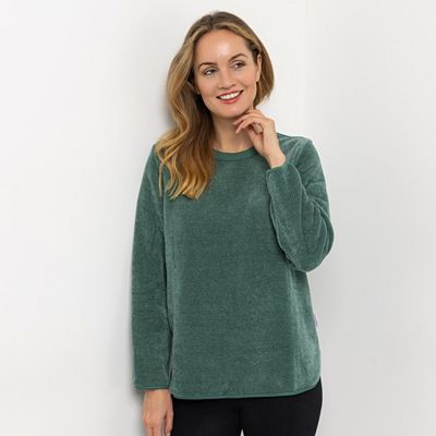 Thumbnail - MONT CHALET Damen-Pullover wendbar Mikrofaser Edelplüsch Rundhalsauschnitt