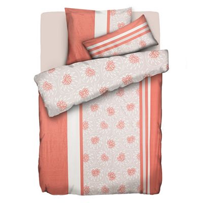 JERYMOOD Wendebettwäsche abstrakte Blumen Mikrofaser Jersey Einzelbett, 4tlg.