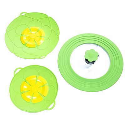 KOCHBLUME® Überkochstopp junior & mittel inkl. Bratdeckel 3tlg. Set