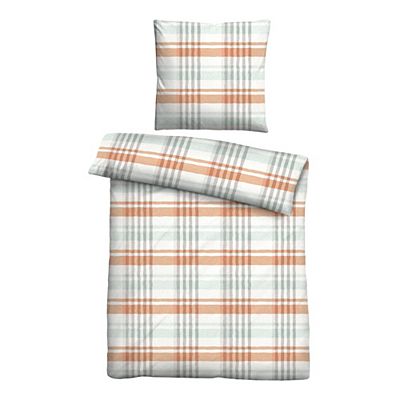 Castell® Bettwäsche Karos Baumwoll Seersucker Einzelbett, 2tlg.