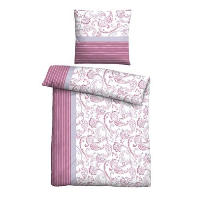 Castell® Bettwäsche Paisley-Muster Baumwoll Feinbiber Einzelbett, 2tlg.