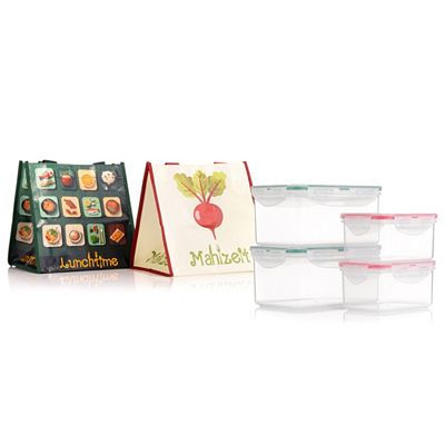 LocknLock 4 Frischhaltedosen 2x470ml und 2x1,1L inkl. 2 Tragetaschen Gesamtvolumen 3,14L