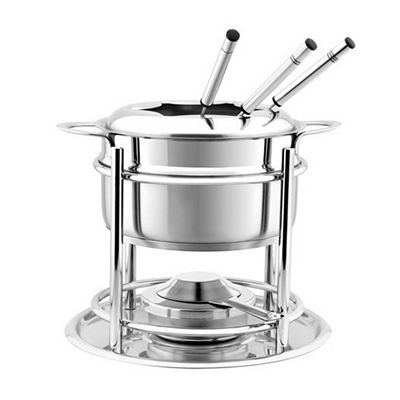 moHA! Fondue Set 11tlg. mit 6 Gabeln Edelstahl spülmaschinengeeignet
