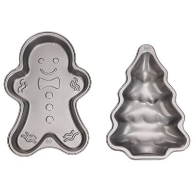 WILKINSON 1888 LTD 2 Kuchenformen Lebkuchenmann und Weihnachtsbaum mit Antihaftbeschichtung