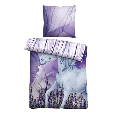 Castell® Bettwäsche Einhorn Baumwoll Renforcé Einzelbett, 2tlg.