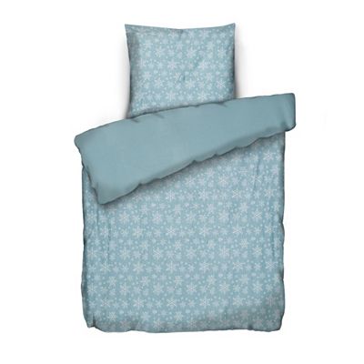 WINTERENGEL Wendebettwäsche Glitzersterne Mikrofaser Flanell Einzelbett, 2tlg.