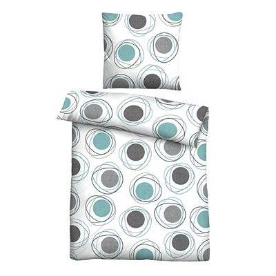 Castell® Bettwäsche Kringel-Design Polycotton Renforcé Einzelbett, 2tlg.