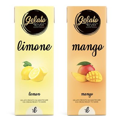 Thumbnail - GELATO4EVER® Fertigmix Speiseeis gemischt oder sortenrein Inhalt 2x 1.000ml