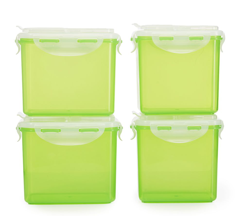 LOCK&LOCK Schüttdosen rechteckig 850ml1l 4 Dosen QVC.de