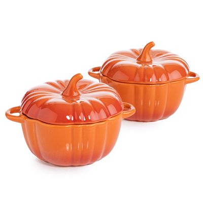 WILKINSON 1888 LTD 2 Suppenschüsseln in Kürbisform Ø 15cm, für 380ml mit Deckel