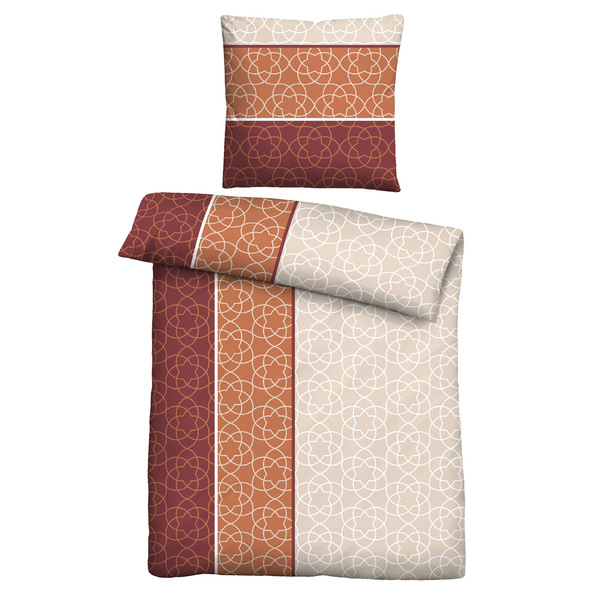 Castell® Bettwäsche Längsmuster Baumwoll Feinbiber Einzelbett, 2tlg.