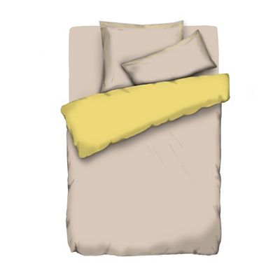 Thumbnail - JERYMOOD uni Wendebettwäsche dekorativer Stehsaum Mikrofaser Jersey Einzelbett, 4tlg.