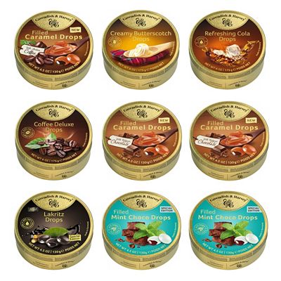 Thumbnail - CAVENDISH & HARVEY® Bonbons in der Dose 7 Sorten in 9 Dosen exklusiv bei QVC Inhalt 1.305g