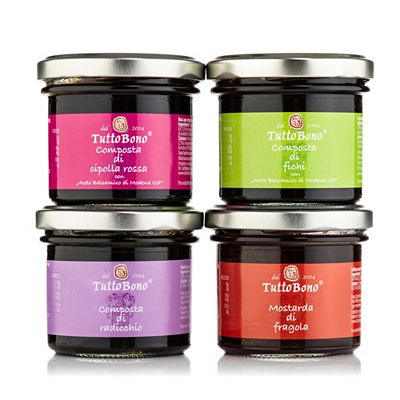 TUTTOBONO® Senf und Mus aus Italien 4 Sorten exklusiv bei QVC Inhalt 480g