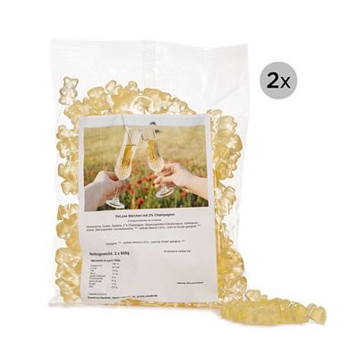 GRAND-CRU KONFEKT Fruchtgummibärchen mit Champagner 2 Beutel Inhalt 1.000g