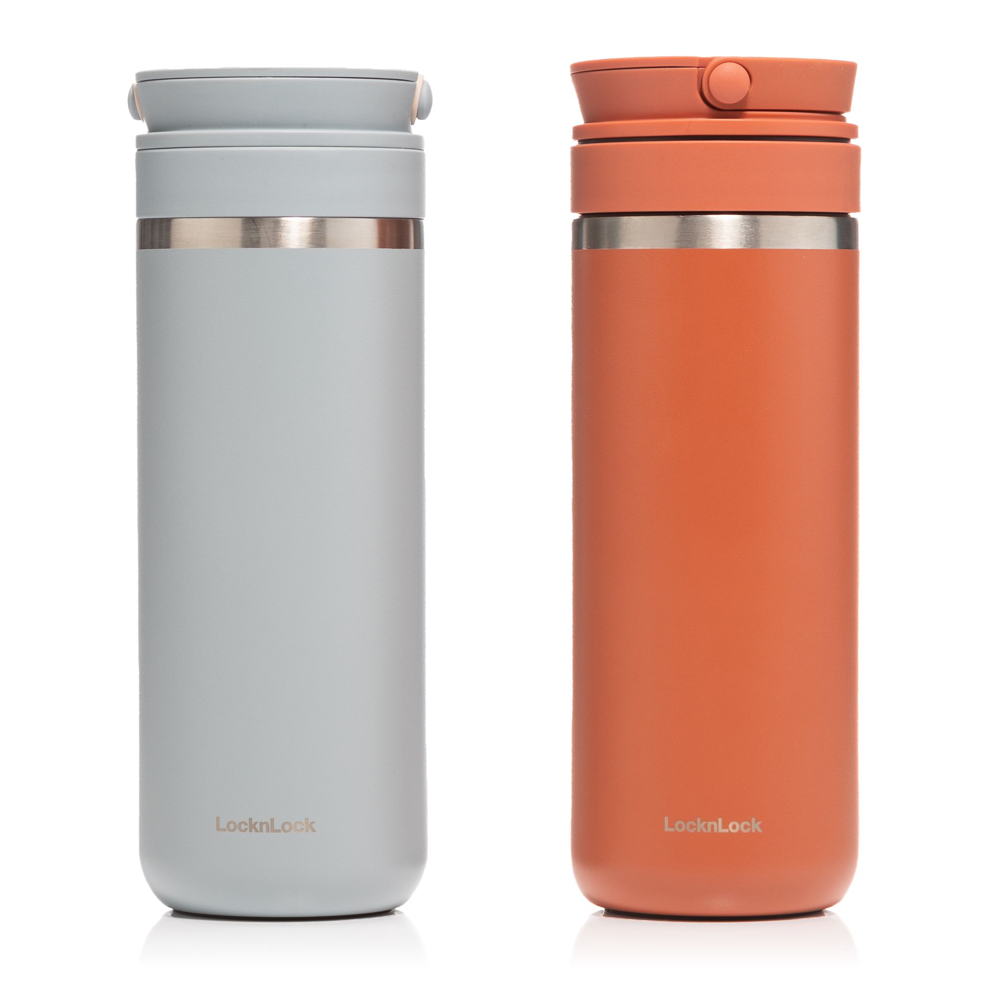 LocknLock 2 Thermobecher aus Edelstahl mit Trageriemen je 475ml Volumen