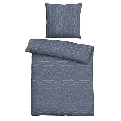 Castell® Bettwäsche TRIGON-Grafik Polycotton Biber Einzelbett, 2tlg.