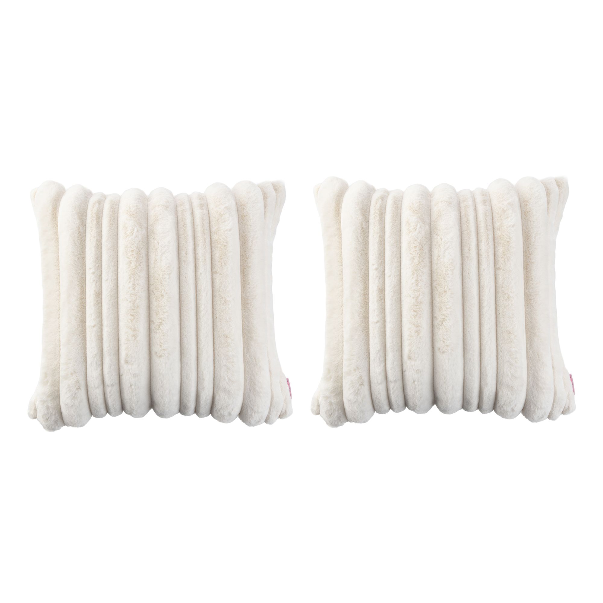 MONT CHALET Premium-Kissenhüllen Cord-Streifen Mikrofaser-Abseite ca. 50x50cm, 2 Stück