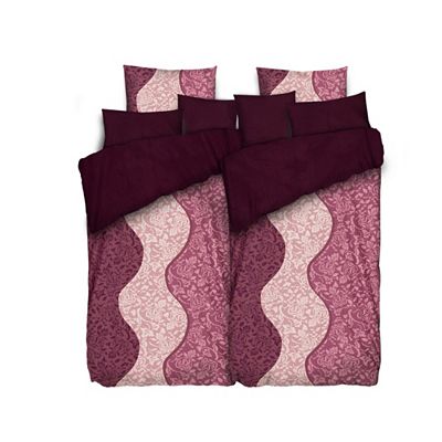 WINTERENGEL Wendebettwäsche Metallic-Ranken Mikrofaser Flanell Doppelbett, 8tlg.