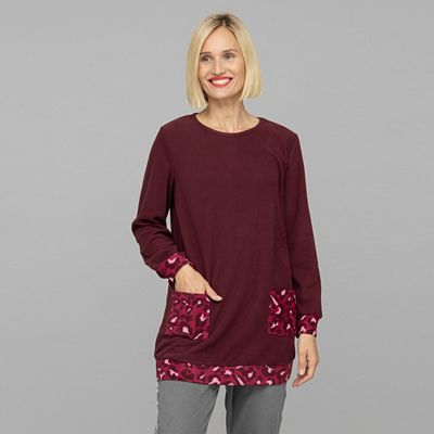 B-Ware POLARSTERN HOMEWEAR Longshirt, 1/1-Arm Flanell Fleece Rundhalsausschnitt