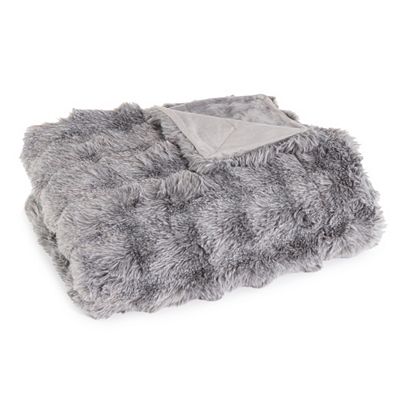 MONT CHALET Fellimitat-Plaid 3D-Optik Mikrofaser-Rückseite waschbar, 150x200cm