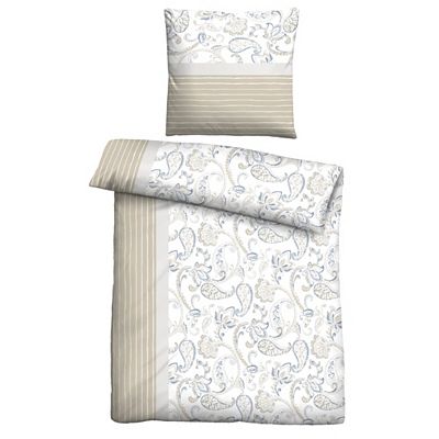 Castell® Bettwäsche Paisley-Muster Polycotton Biber Einzelbett, 2tlg.