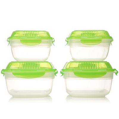 LocknLock 4 Frischhaltedosen mit Einleger 950ml-1,6L Gesamtvolumen 5,1L