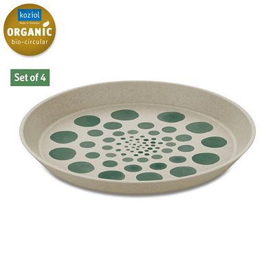 KOZIOL Kleine Teller-Set CONNECT PLATE MONSTERA DOTS Ø 20,5cm, 4tlg.