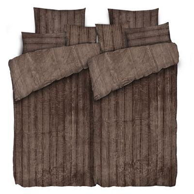 MONT CHALET Wendebettwäsche Cordstruktur Mikrofaser Chinchilla Doppelbett, 8tlg.