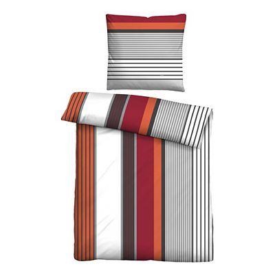 Castell® Bettwäsche Längsstreifen Baumwoll Renforcé Einzelbett, 2tlg.