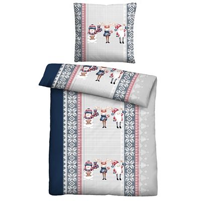 Castell® Bettwäsche Norweger-Design Baumwoll Feinbiber Einzelbett, 2tlg.
