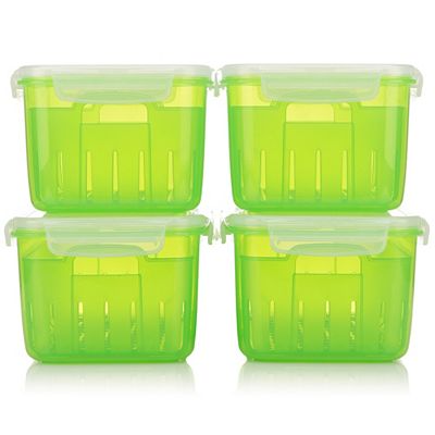 LocknLock 4 Frischhaltedosen mit Siebeinsatz je 2,4L Volumen