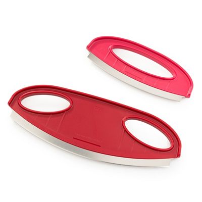 KUHN RIKON Wiegemesser-Set 2tlg. Größe S und L inkl. Klingenschutz Edelstahlklingen