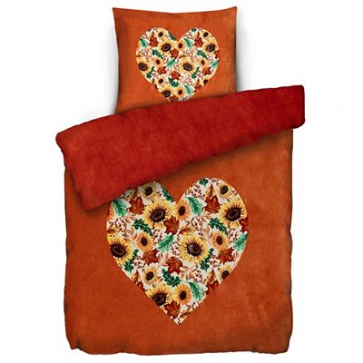 MONT CHALET Wendebettwäsche Herbst-Herz Mikrofaser Chinchilla Einzelbett, 2tlg.