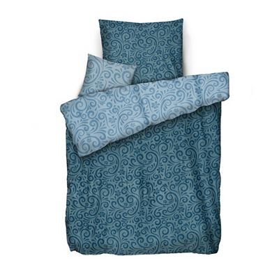 WINTERENGEL Wendebettwäsche Rankenmotiv Mikrofaser Flanell Einzelbett, 3tlg.