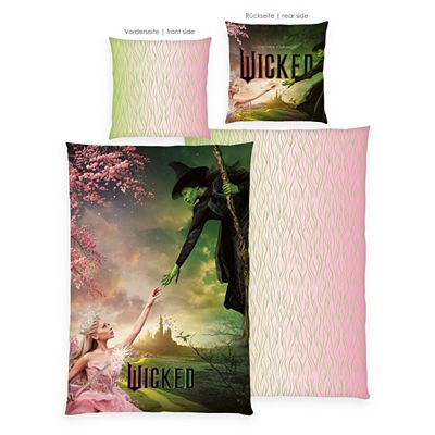 Thumbnail - WICKED Wendebettwäsche Elphaba & Glinda Baumwoll Renforcé Einzelbett, 2tlg.