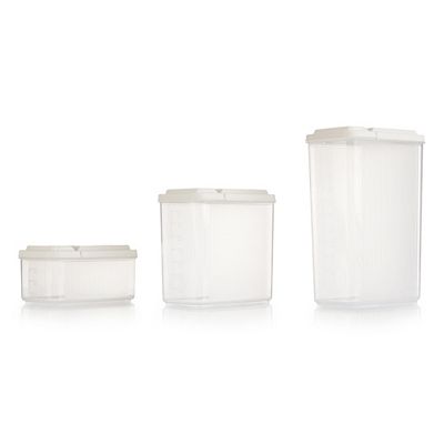 LocknLock 3 Frischhaltedosen stapelbar, 1x750ml 1x1,6L und 1x2,4L Gesamtvolumen 4,75L