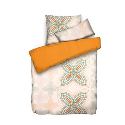 JERYMOOD Wendebettwäsche Retro-Charm Mikrofaser Jersey Einzelbett, 3tlg.