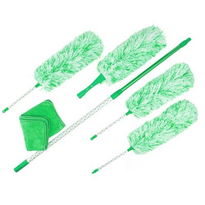 AQUA LASER Super Staubwedel-Set mit Teleskopstiel inkl. Tücher 7tlg.