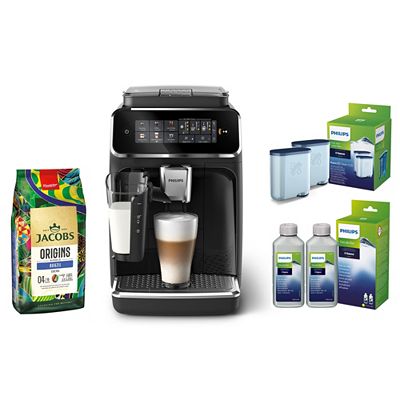 PHILIPS EP3341/50 Kaffeevollautomat Latte Go System inkl. Wartungskit & 1kg Kaffeebohnen