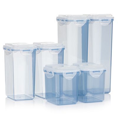 LocknLock 6 Vorratsdosen inkl. Klappöffnung 850ml-2,0L Gesamtvolumen 8,3L