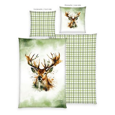 home® Edition by HERDING Bettwäsche Hirsch Baumwoll Flanell Einzelbett, 2tlg.