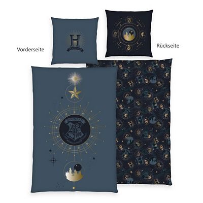 Harry Potter™ Wendebettwäsche Hogwarts-Motiv Baumwoll Renforcé Einzelbett, 2tlg.