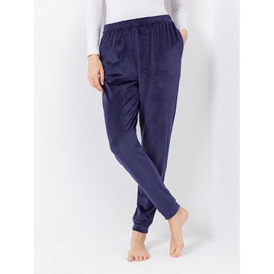Thumbnail - MONT CHALET Damen-Hose uni Mikrofaser Samtfell schmale Passform